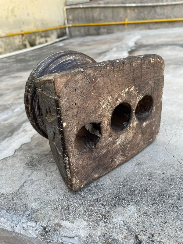 Antique Wooden Beautiful Hand Carving Agriculture Seed Holder Decorative - 225 gallery
