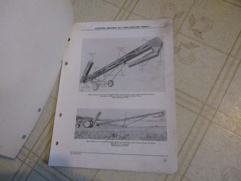 John Deere 18 1/2 inch bale size series 3 elevator Parts Catalog Manual PC-380 gallery