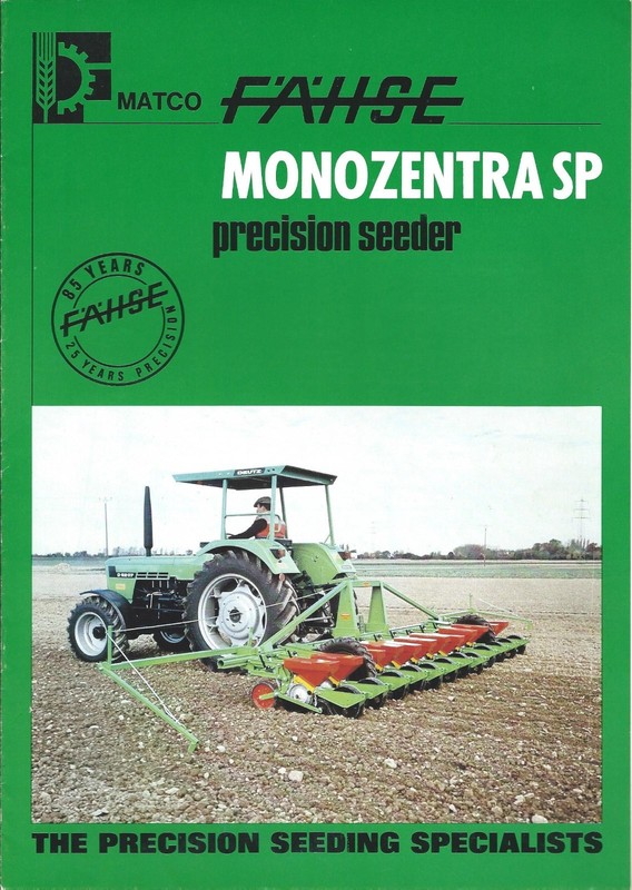 Farm Equipment Brochure – MATCO FAHSE – Monozentra SP – Seeder (F5613)