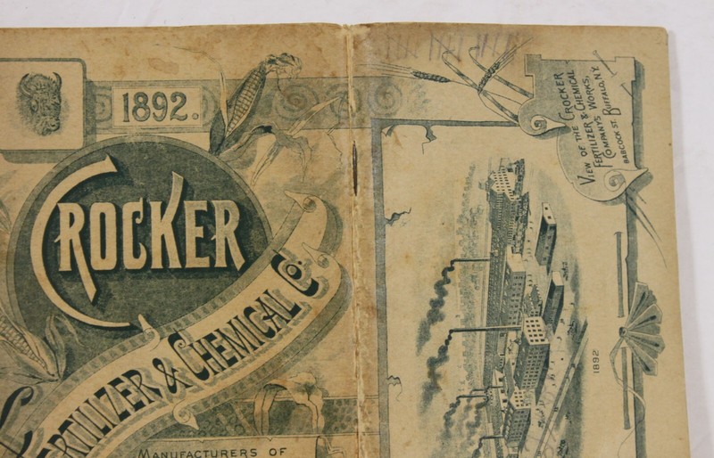 Vtg Crocker Fertilizer & Chemical Co 1892Booklet Folding Calendar Roeser Saginaw gallery