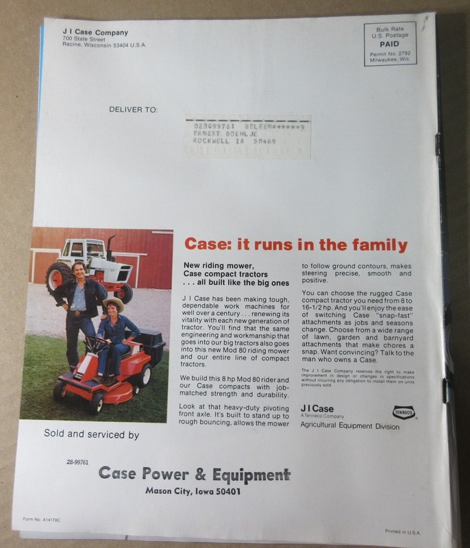 Case 2870 Traction King 4WD Tractor Color Brochure disks plows loaders and more gallery
