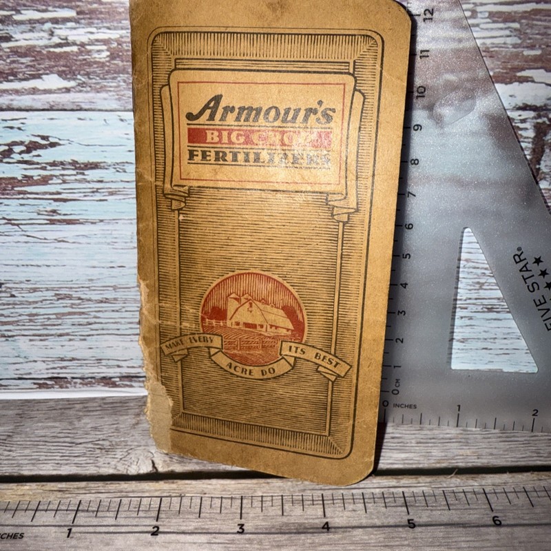 Armour Big Crop Fertilizers Vintage Agriculture Pocket Notes Booklet 1941-1942