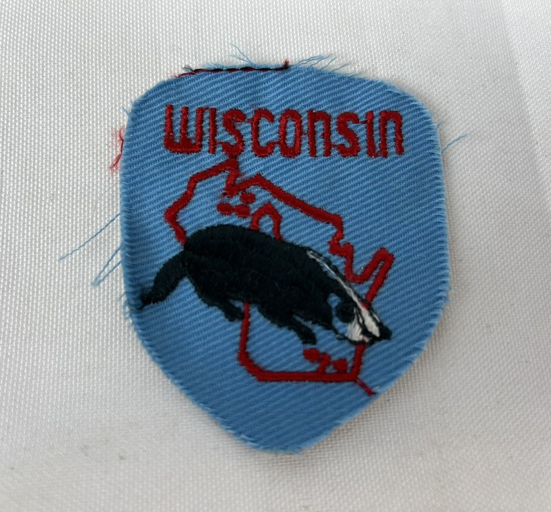 Vintage Wisconsin Embroidered Sew on Patch