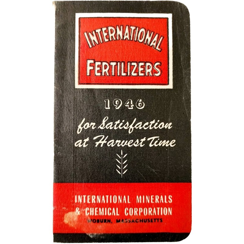 1946 International Fertilizer Memo Book With Calendar Notepad Booklet Mass E85F