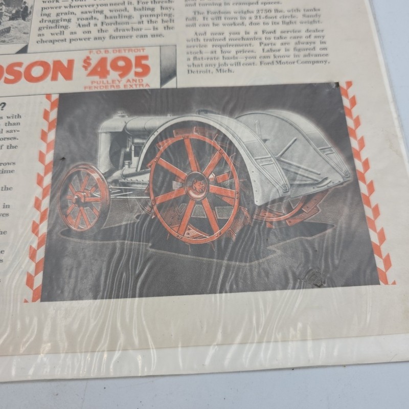 1927 FORDSON TRACTOR FARM CONSTRUCTION PLOW HAY BAILER ENGINE DETROIT 20847 gallery