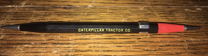 VTG Red /Black Mechanical Pencils Caterpillar Tractor Advertising 1-Autopoint