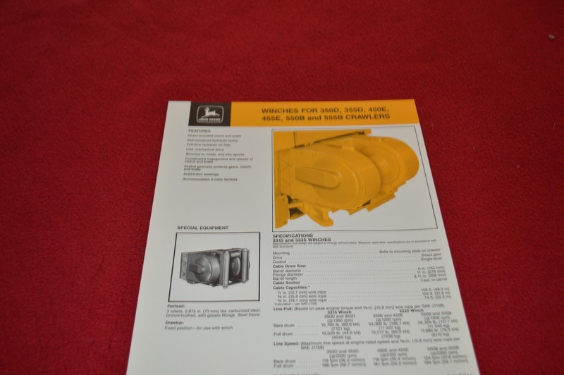 John Deere Winches For 350D 355D 450E 455E 550B 555B Crawler Brochure DCPA4