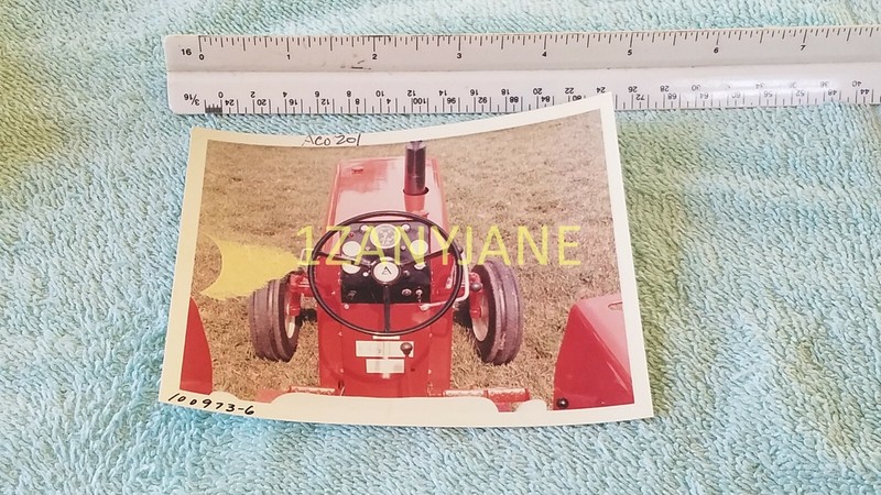AC0201 Allis-Chalmers Photograph, MEDIA ARCHIVE REAR AND TOP VIEW OF TRACTOR