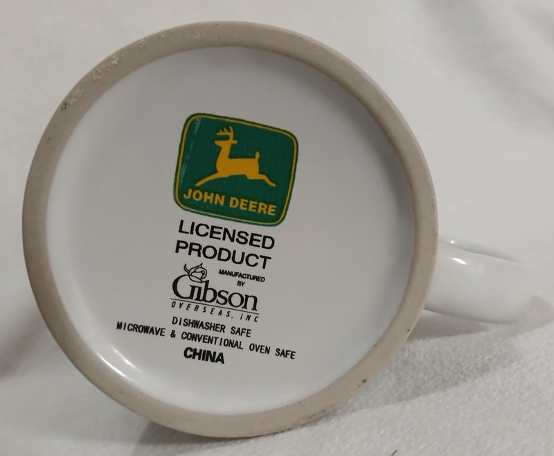 John Deere Coffee Mug with Classic Deer Logo Yellow on Green - Gibson Licensed gallery