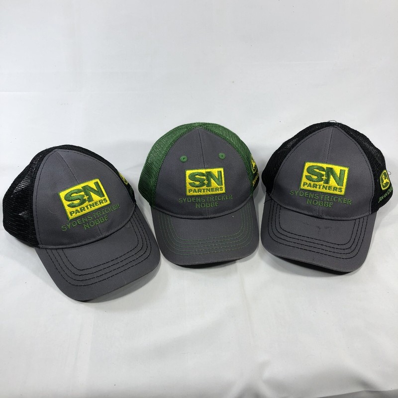 SYDENSTRICKER NOBBE JOHN DEERE HAT CAP LOT OF 3 BUNDLE TODDLER SIZE SNAPBACK OSF