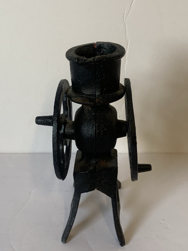 Cast Iron Metal Coffee Grinder Cream Separator Rare Vtg Candle Holder Taiwan gallery