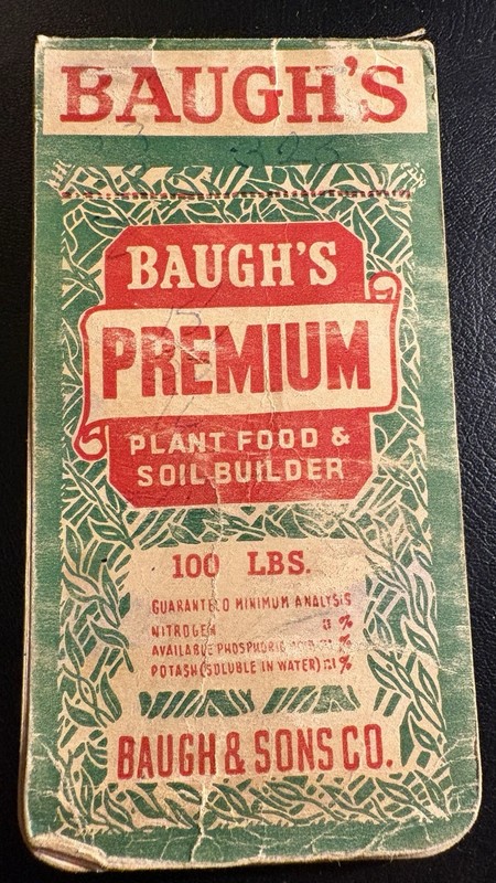 Vintage Baughs Premium Plant Food Notebook Farm Ephemera Handwritten