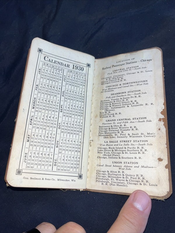 1929-1930 National Livestock Commission Pocket Notebook Notepad Memo Chicago ILL gallery