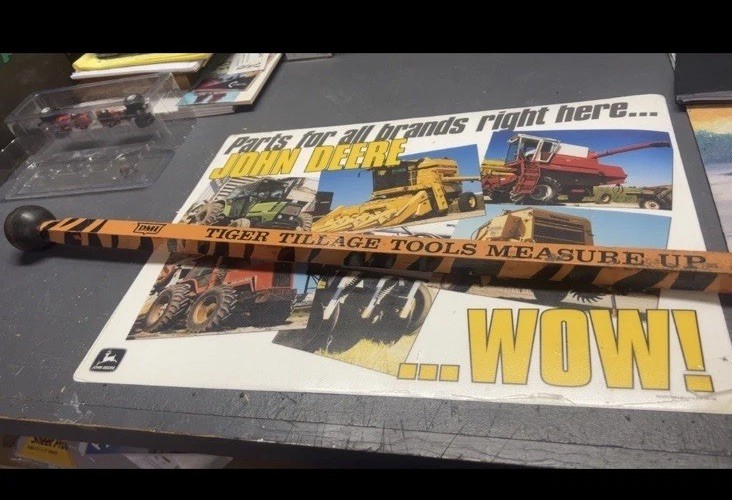 1980s DMI Tiger Tools Measure Up Measuring Stick Farm Equipment 35”
