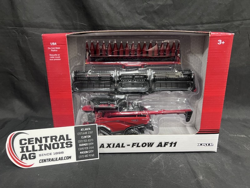 CASE IH AXIAL-FLOW AF11 1/64 DIE-CAST METAL REPLICA ZFN44408 WITH BOTH HEADS