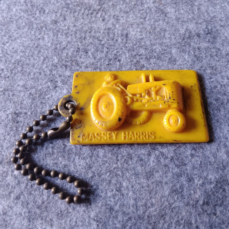 Vintage Massey Harris Key Chain Fob Window Ice Scraper Racine ,WI Nice!! Scarce