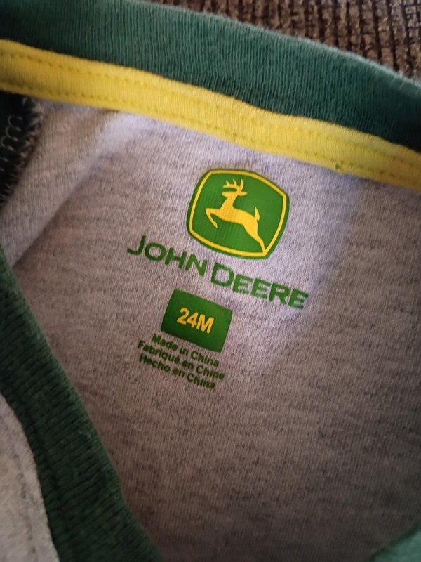 John Deere Toddler T-Shirt 24M Green Gray Tractor Farm Animal Graphic gallery