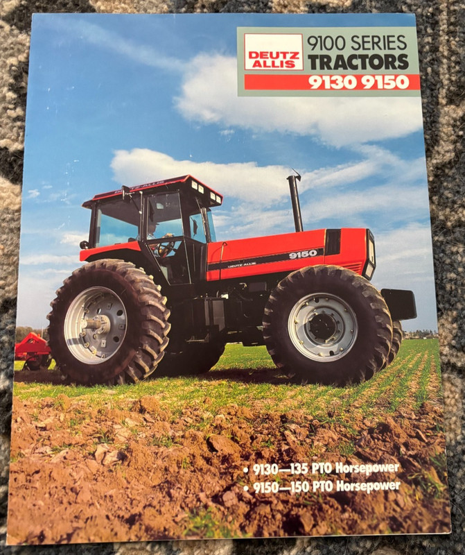AGCO Deutz Allis 9130 9150 Tractor For 1991 Brochure AMIL26