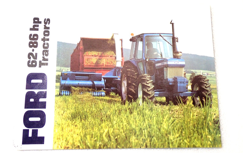 1970'S Ford 62-86 HP Tractor Original Color Sales Brochure MINT