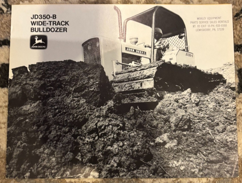John Deere 350-B Wide Track Bulldozer For 1972 Brochure CWPA26
