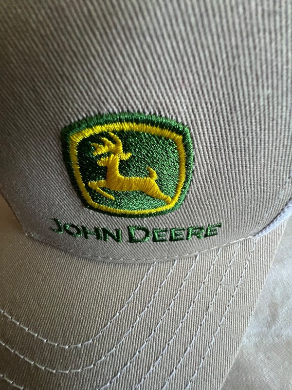 Beige John Deere Baseball Hat Cap tractor farm ranch equipment gallery