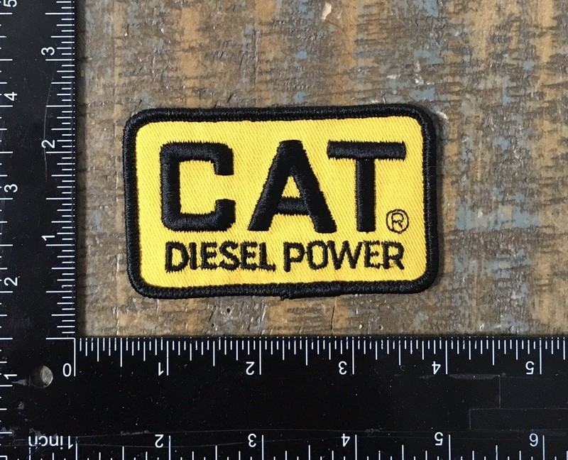 Original CAT DIESEL POWER Caterpillar Heavy Equipment Hat Jacket Patch 70s NOS
