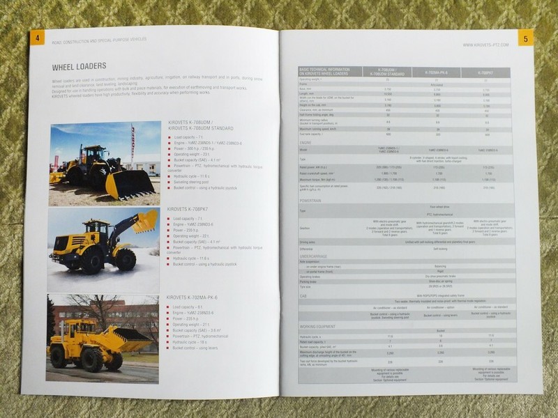 KIROVETS Road Construction Equipment Tractor Loader Dozer Catalog Brochure 2021 gallery