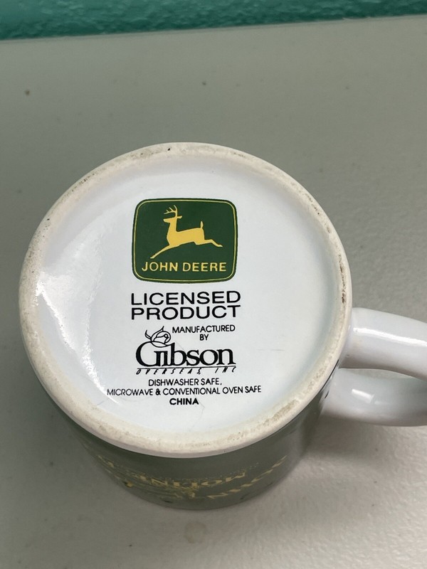 John Deere 11 oz Coffee Mug Cup Moline, Illinois Tractor Green, Made by Gibson gallery