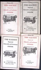 W J Savage The Gauntt Adjustable Continuous FEEDER ILLUSTRATED Industrial K169