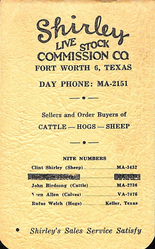 Shirley Livestock Commission Advertising Pocket Notebook Vintage CPG2 gallery