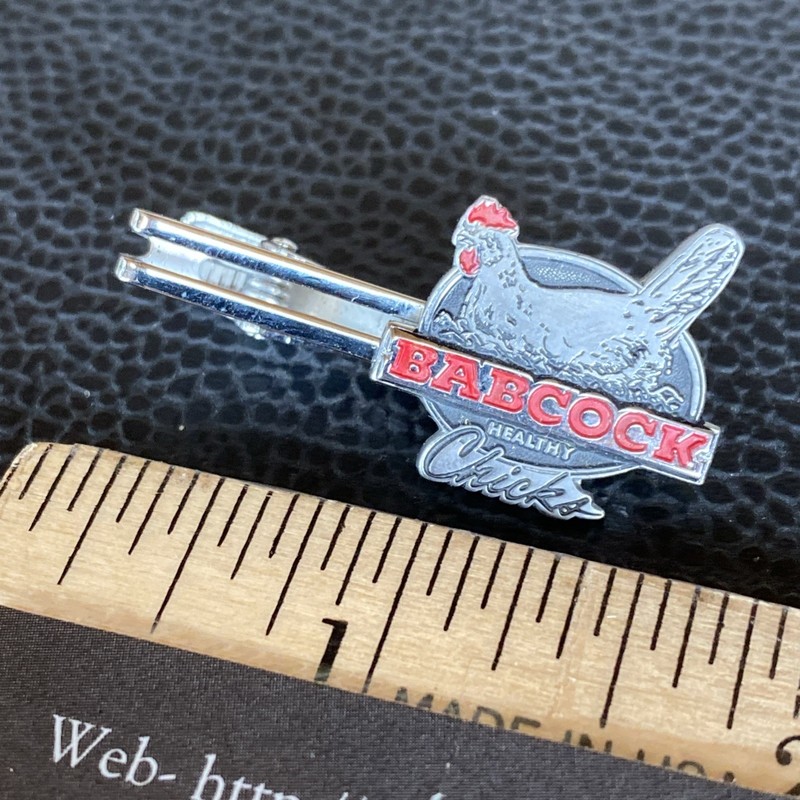 Babcock Healthy Chicks Tie Clip Vtg 70’s Hen Chicken Egg Breed Advertising Promo gallery