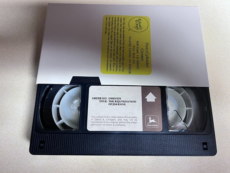 John Deere Historical Video VHS – The Rejuvenation of Jim Knox – Dealer Video