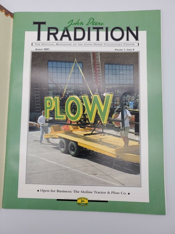 JOHN DEERE TRADITION Magazine Volume 1 Issue 4 August 2001 Collectors