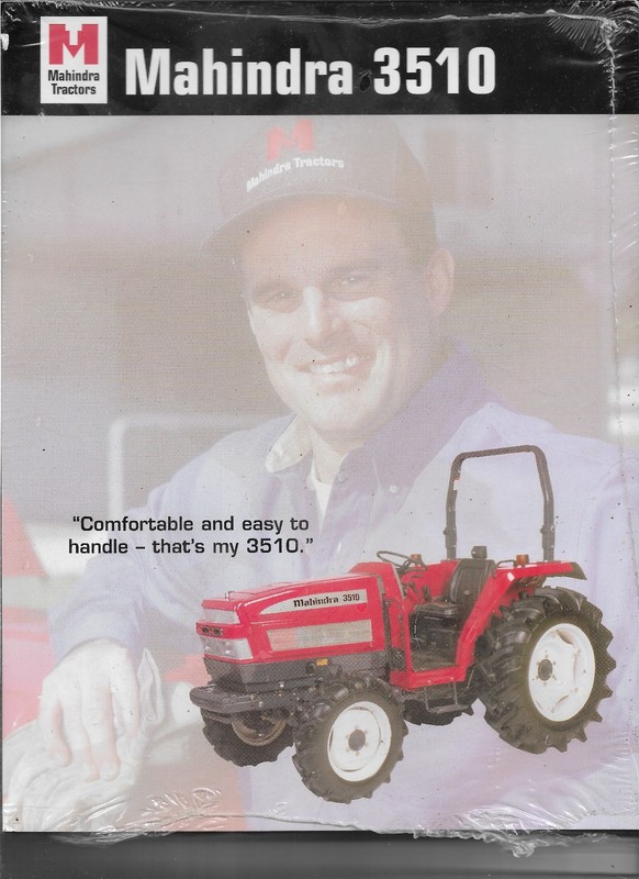 Original OE Mahindra Model 3510 Tractor Sales Brochure Spec Specifications Sheet
