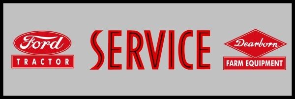 Ford Tractor & Dearborn Farm Equipment Service NEW Metal Sign: 6×18″ Ships Free