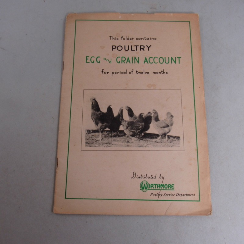 Vintage Poultry Egg & Grain Account Ledger Book Wirthmore 1920-30’s