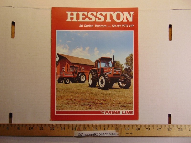 Vintage 1981 Hesston 80 Series Tractors 50-90 PTO HP Prime Line Sales Brochure