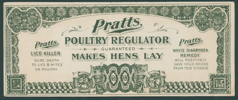 c1900 Pratts Poultry Regulator Advertising Handbill Roup Cure Animal Remedy Ad