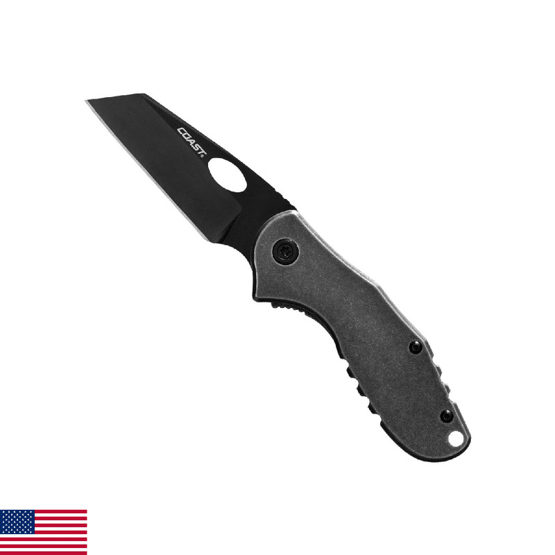 COAST CONTRA EDC Folding Pocketknife, Flip Tab, Frame Lock, Pocket Clip, Stainle