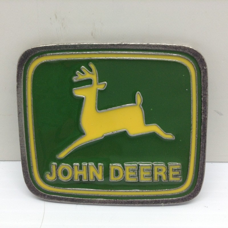 John Deere Belt Buckle Paul Frank USA Made. Leaping Deer Logo Enamel