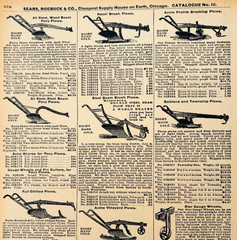1901 Brush Plows Farming Reproduction Advertisement Sears Agriculture DWU17D