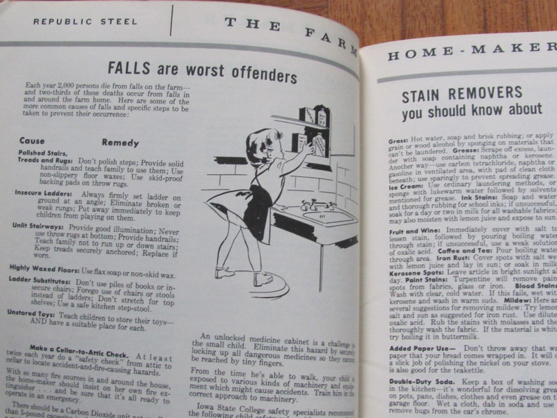 1950's REPUBLIC STEEL WIRE CO FARM SAFETY HOMEMAKER BROCHURE gallery