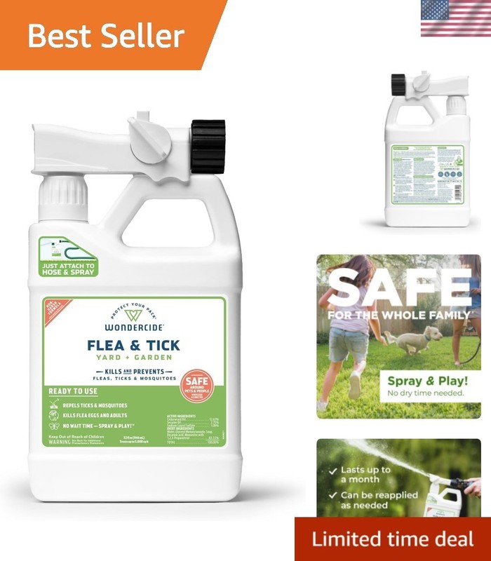 Ready to Use Flea, Tick, and Mosquito Yard Spray with Natural Essential Oils ...