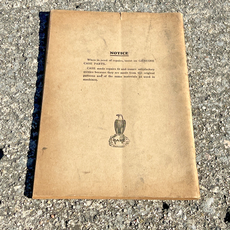 Vintage Case Power Binder Operating Repair parts 1930's Catalog Manual HTF gallery