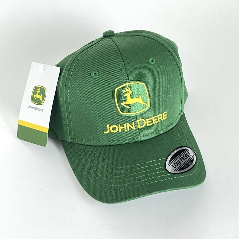 John Deere Traditional Green Logo Hat Low Profile Structured 100% Cotton NEW
