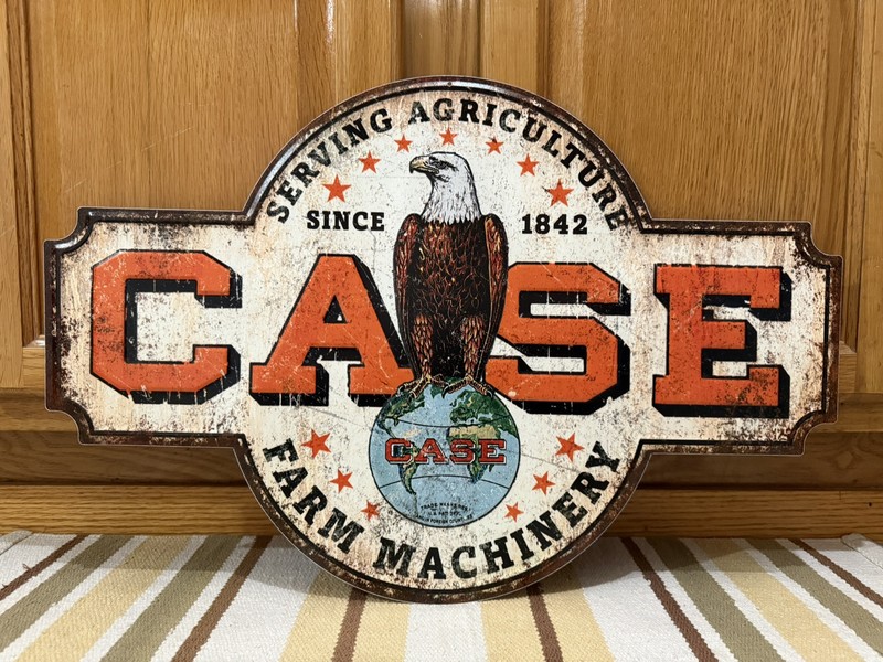Case Farm Machinery Sign Tractor Eagle Vintage Style Wall Decor