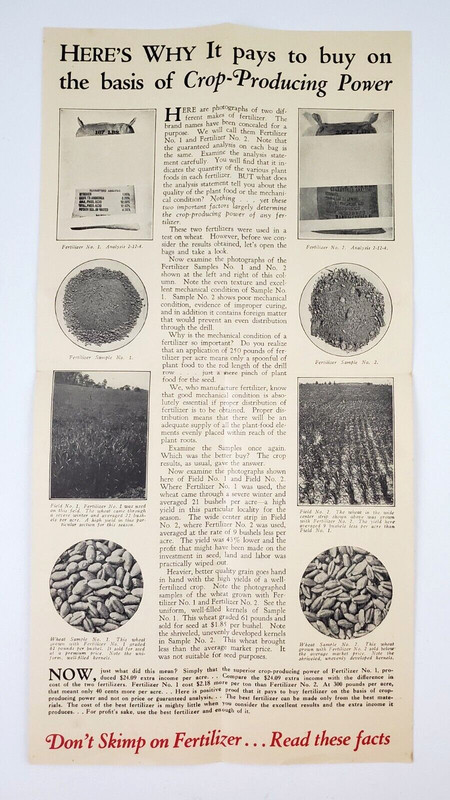 1930s Agrico American Agricultural Chemical Fertilizer Vtg Advertising Pamphlet gallery