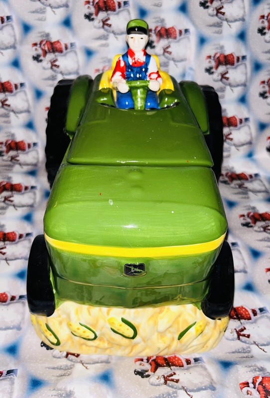 2002 Gibson Vintage John Deere Summers Harvest 8" Official Cookie Jar Tractor gallery