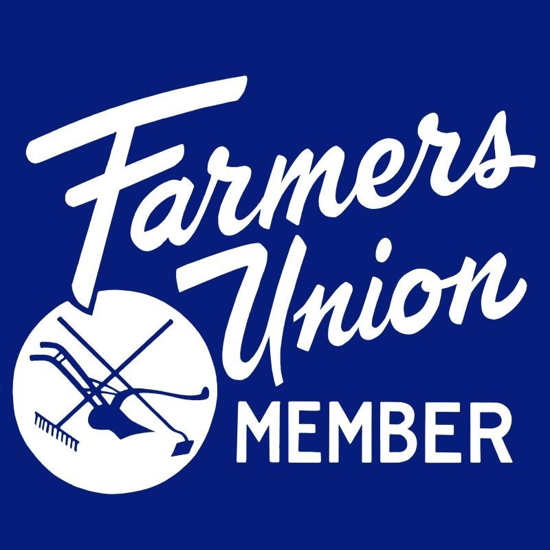 Farmers Union Member NEW Metal Sign: 12×12″ Square – Free Shipping, Made in USA