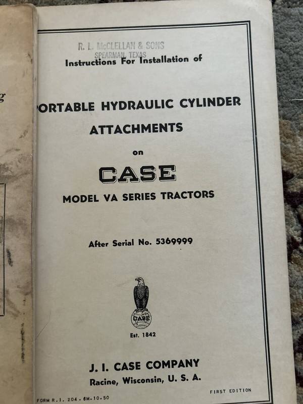 4 Vintage Case Agriculture Machine Operating Manuals gallery